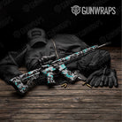 Old School Duck Tiffany Blue Tiger Gun Skin Vinyl Wrap