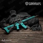 AR-15 Realtree Fishing Tiffany Blue Camo Gun Skin Vinyl Wrap