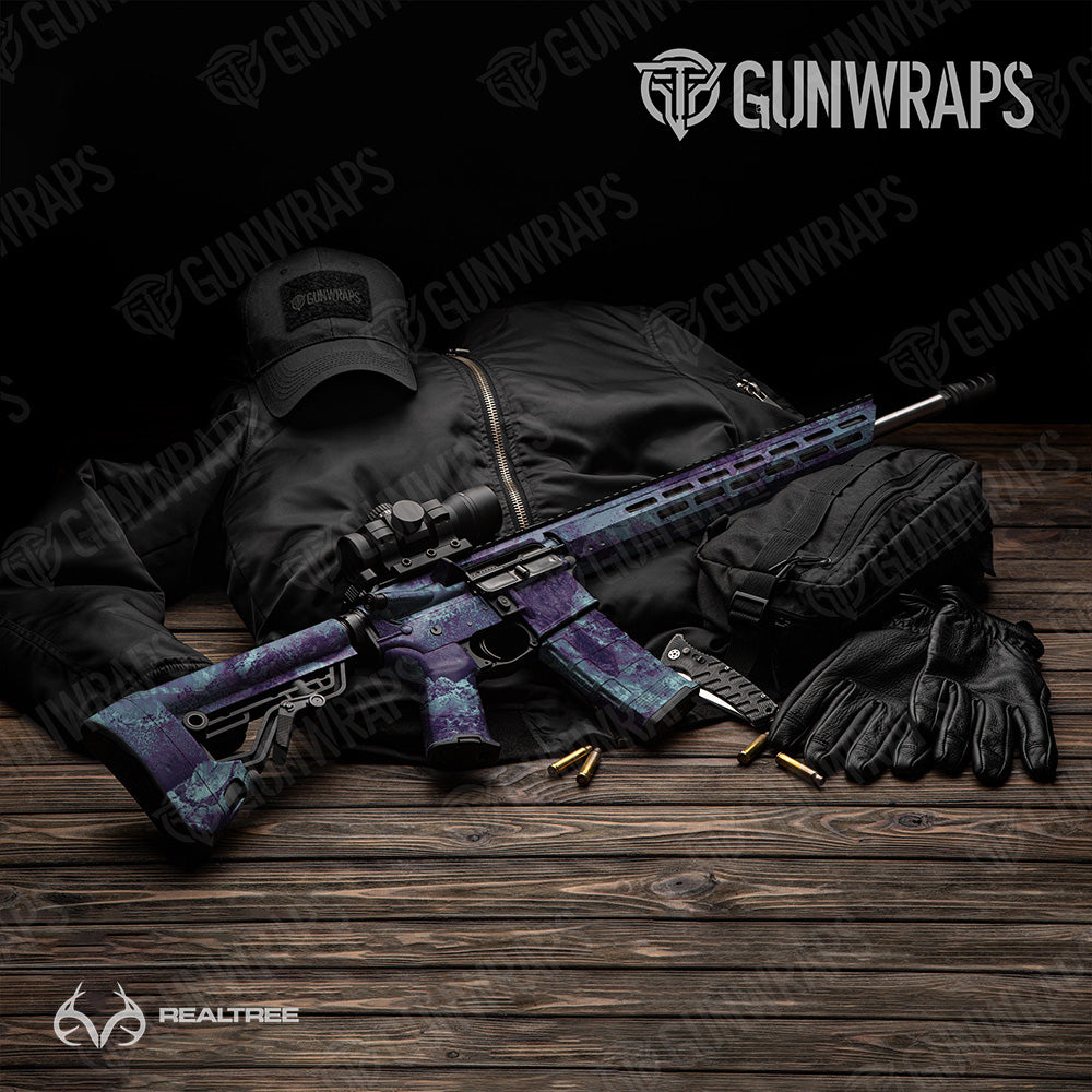 AR 15 Realtree XTREME Frozen Grape Camo Gun Skin Vinyl Wrap