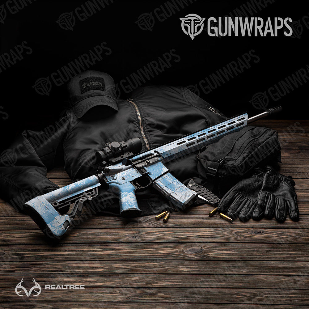 AR 15 Realtree XTREME Ice Camo Gun Skin Vinyl Wrap