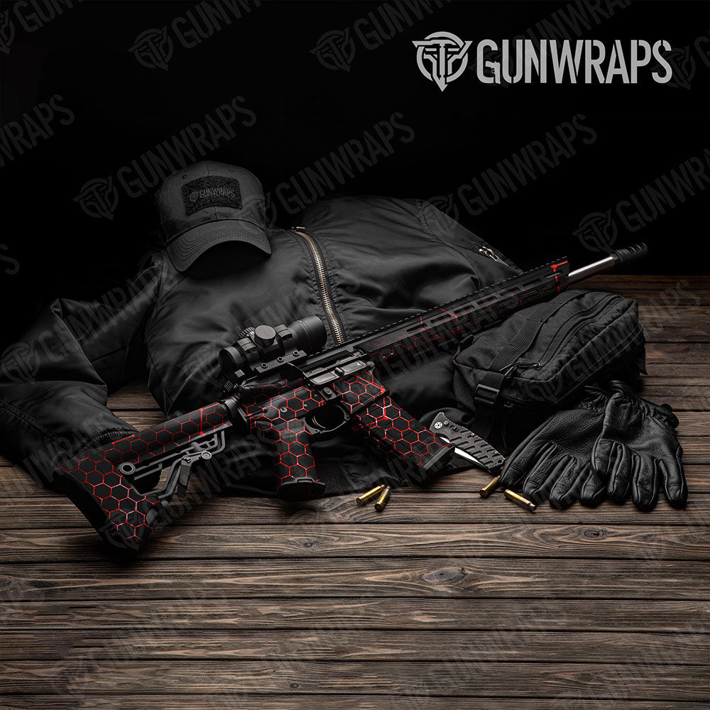 Vivid Hex Red Gun Skin Vinyl Wrap