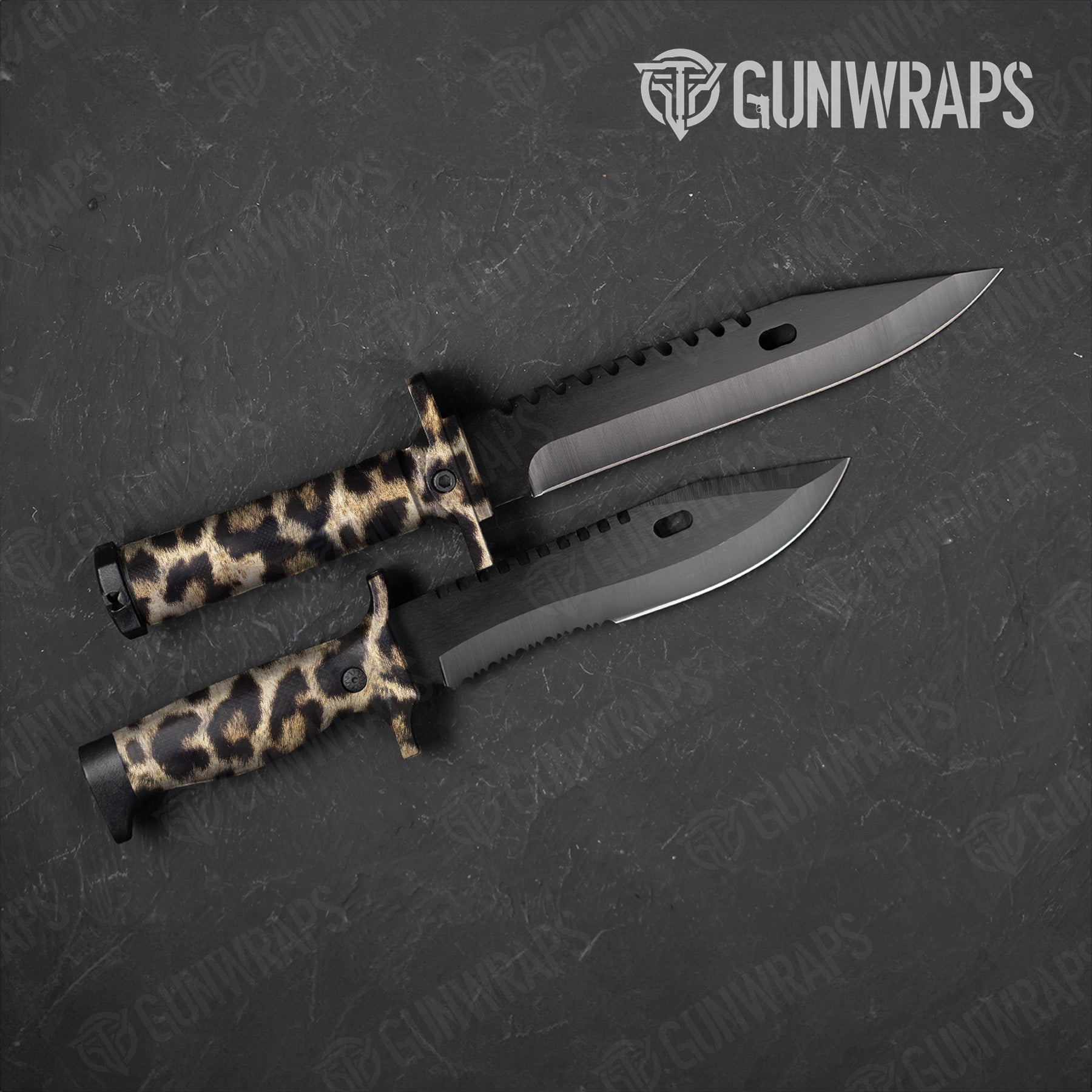 Animal Leopard Knife Gear Skin Vinyl Wrap