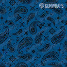 AR 15 Bandana Blue & Black Gun Skin Pattern