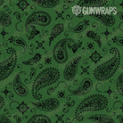 AR 15 Bandana Green & Black Gun Skin Pattern