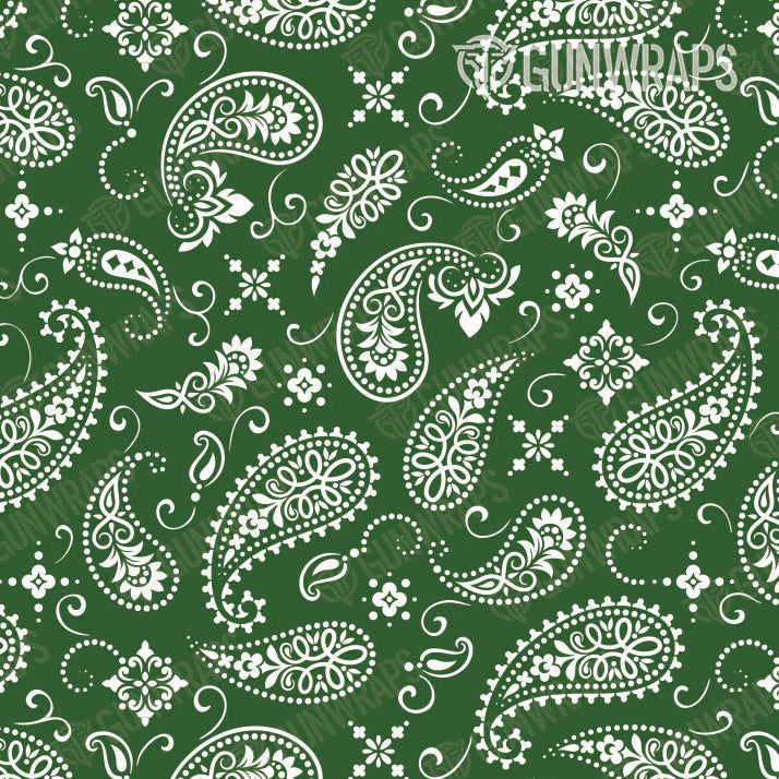 Pistol Slide Bandana Green & White Gun Skin Pattern