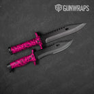 Knife Bandana Magenta & Black Gear Skin Vinyl Wrap