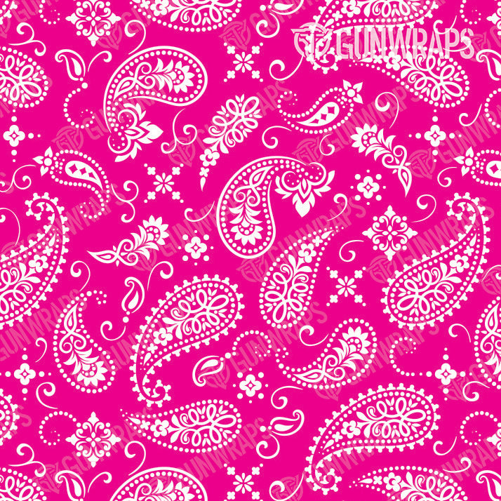 Binocular Bandana Magenta & White Gear Skin Pattern