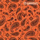 Rifle Bandana Orange & Black Gun Skin Pattern