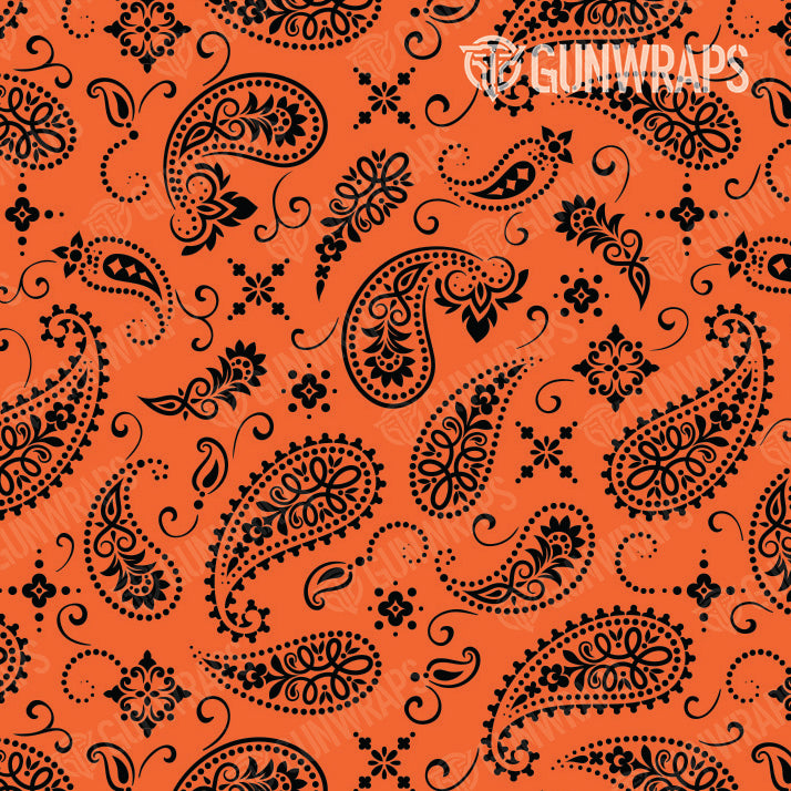 Pistol Slide Bandana Orange & Black Gun Skin Pattern