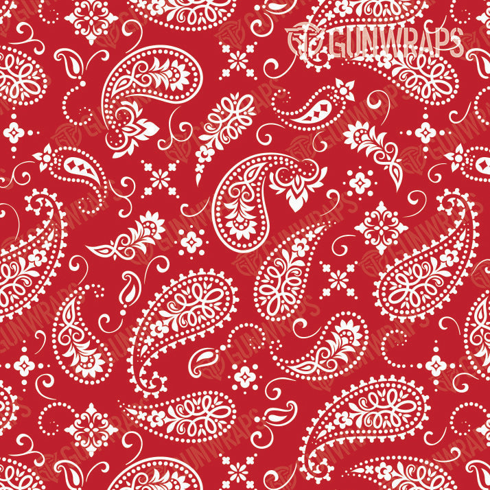 Universal Sheet Bandana Red & White Gun Skin Pattern