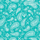 Scope Bandana Tiffany Blue & White Gear Skin Pattern