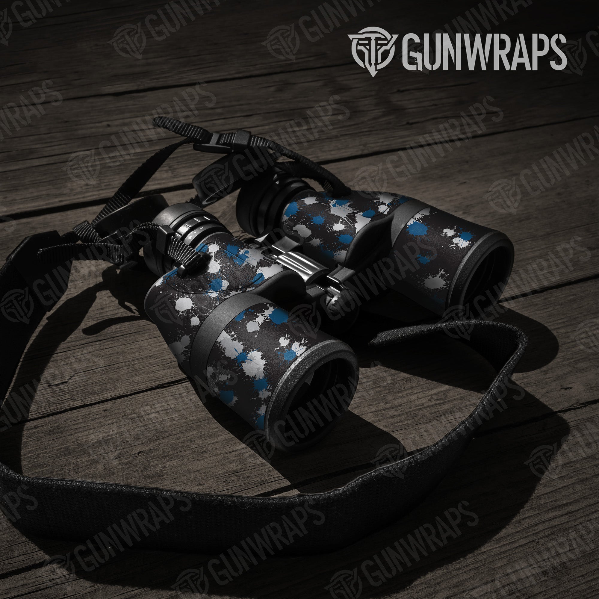 Binocular Paintball Blue Tiger Gear Skin Vinyl Wrap