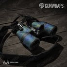 Binocular Realtree WAV3 Blue Yellow Camo Gun Skin Vinyl Wrap