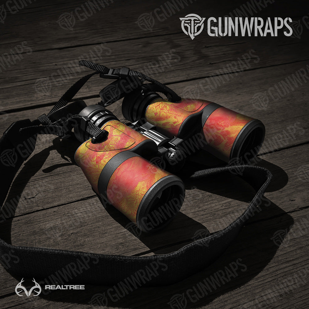 Binocular Realtree WAV3 Solar Blaze Camo Gun Skin Vinyl Wrap