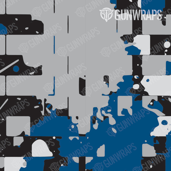 Universal Sheet Broken Plaid Blue Camo Gun Skin Pattern