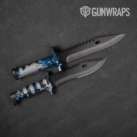 Broken Plaid Camo Knife Gear Skin Vinyl Wraps