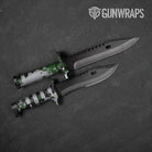 Broken Plaid Green Camo Knife Gear Skin Vinyl Wrap