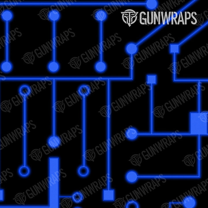 Pistol Slide Circuit Board Blue Gun Skin Pattern