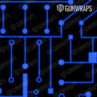 Tactical Circuit Board Blue Gun Skin Pattern