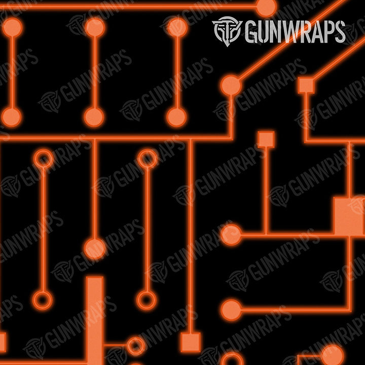 Scope Circuit Board Orange Gear Skin Pattern