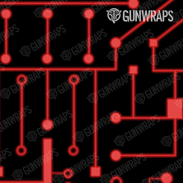 AR 15 Circuit Board Red Gun Skin Pattern