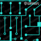 Rifle Circuit Board Tiffany Blue Gun Skin Pattern