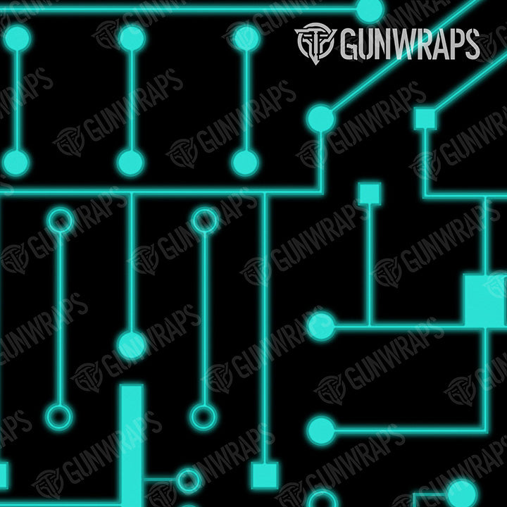 AK 47 Mag Circuit Board Tiffany Blue Gun Skin Pattern