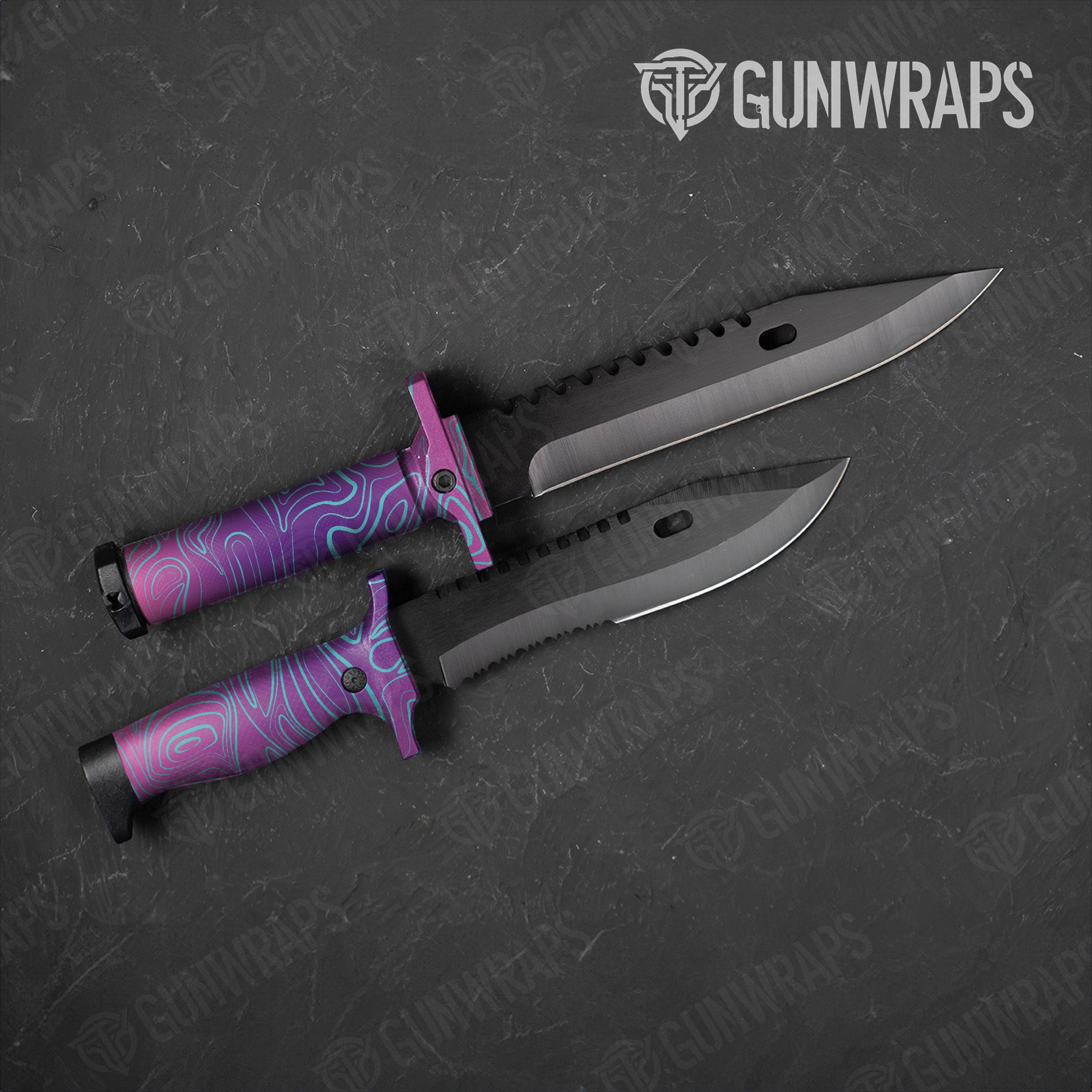 Damascus Aurora Knife Gear Skin Vinyl Wrap