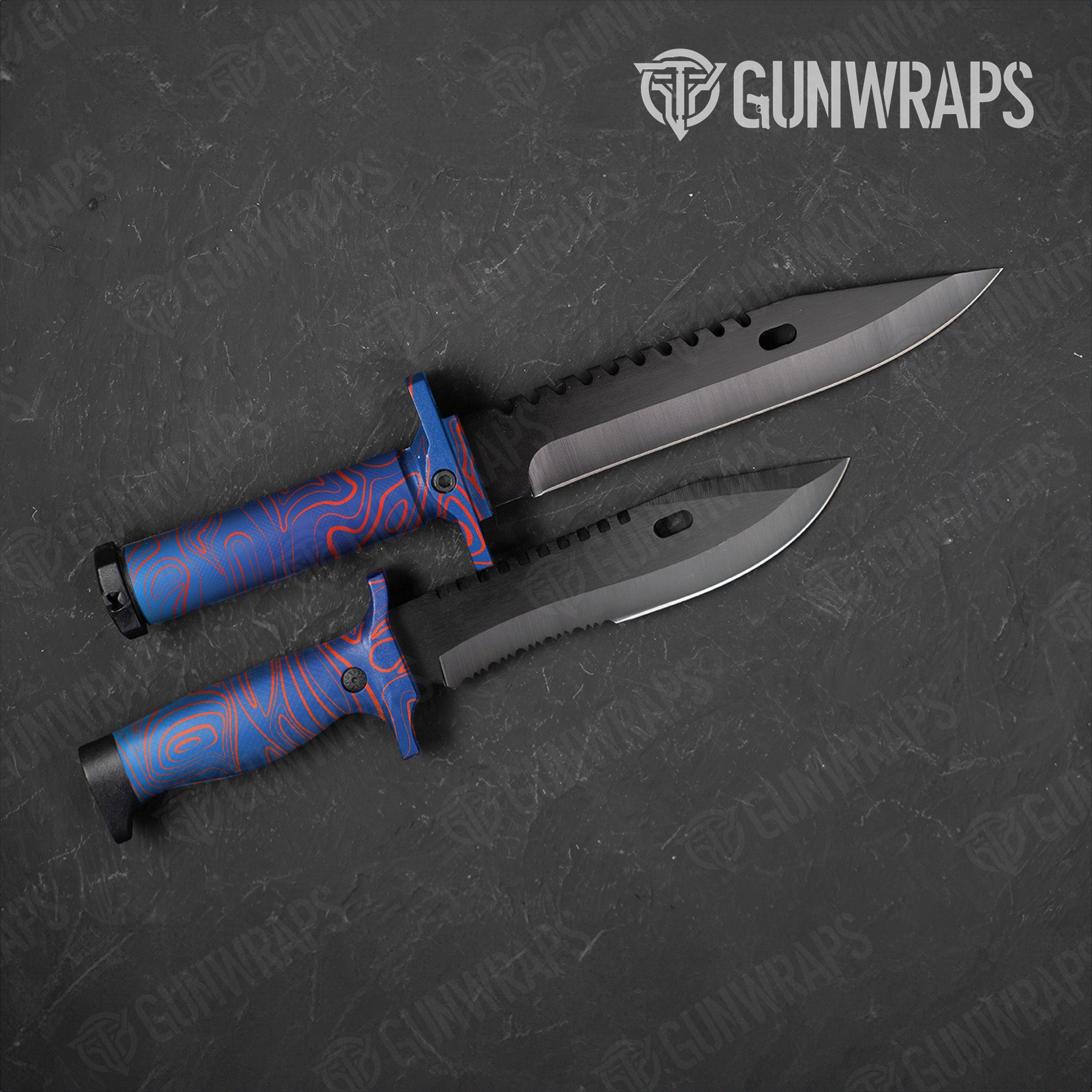 Damascus Fire & Ice Knife Gear Skin Vinyl Wrap