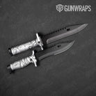 Damascus White Knife Gear Skin Vinyl Wrap