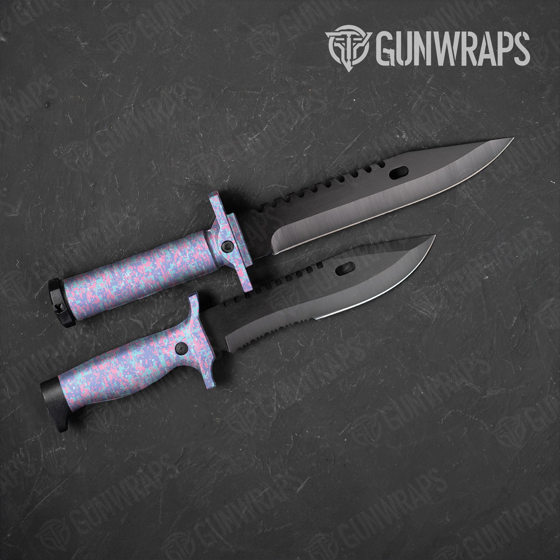 Digital Cotton Candy Camo Knife Gear Skin Vinyl Wrap