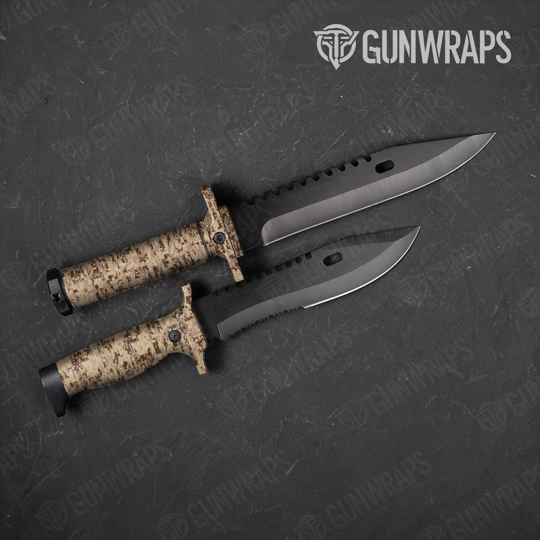 Digital Desert Camo Knife Gear Skin Vinyl Wrap