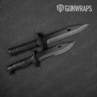 Digital Elite Black Camo Knife Gear Skin Vinyl Wrap