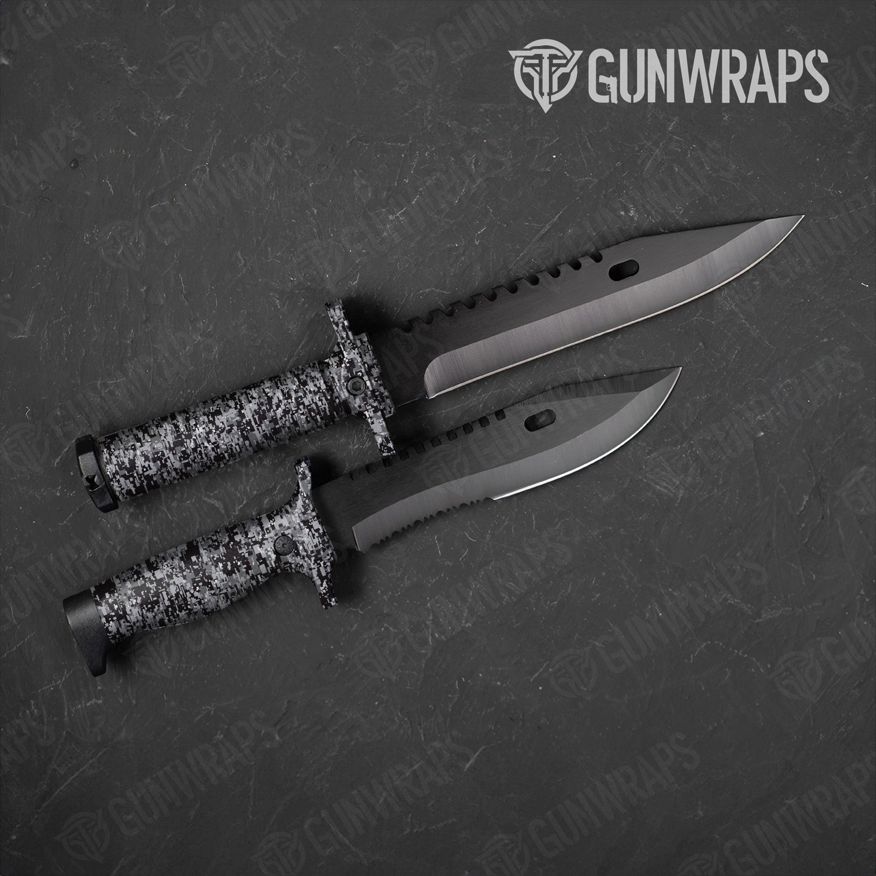 Digital Urban Night Camo Knife Gear Skin Vinyl Wrap