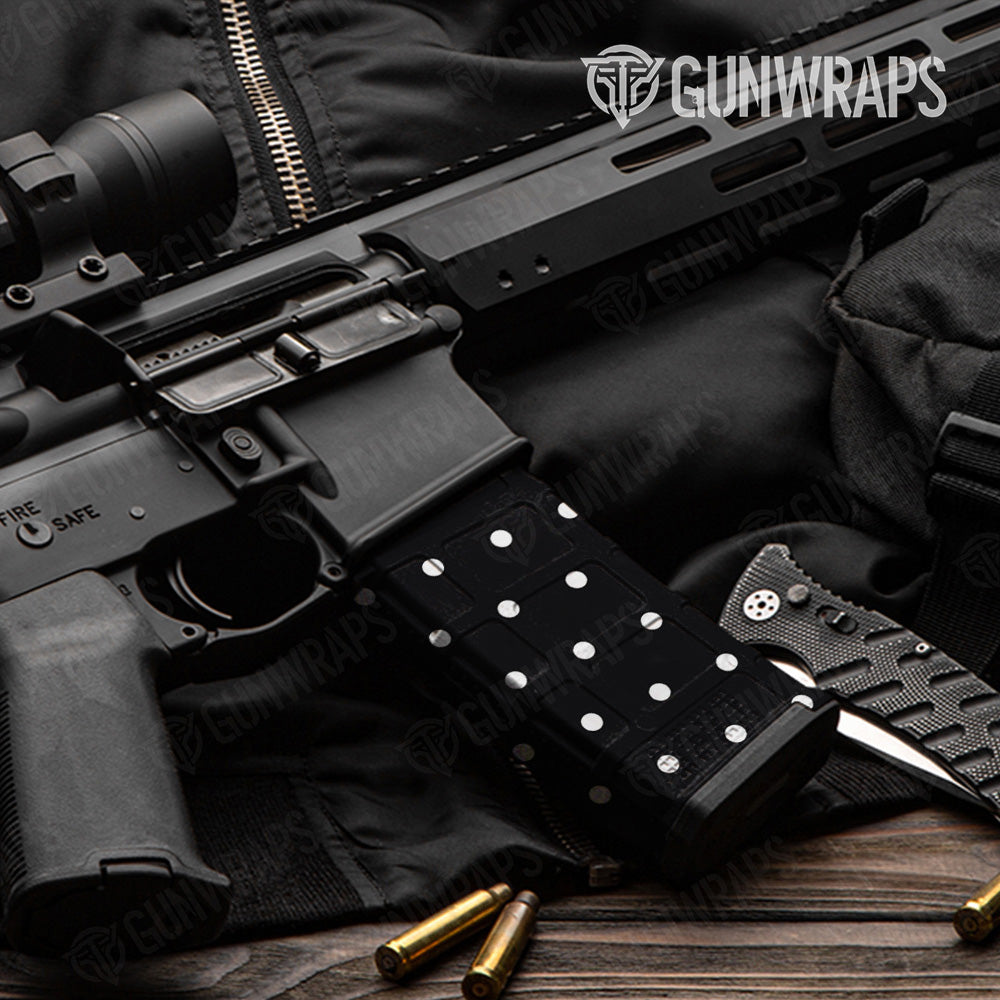 AR 15 Mag Dotted Black Gun Skin Pattern