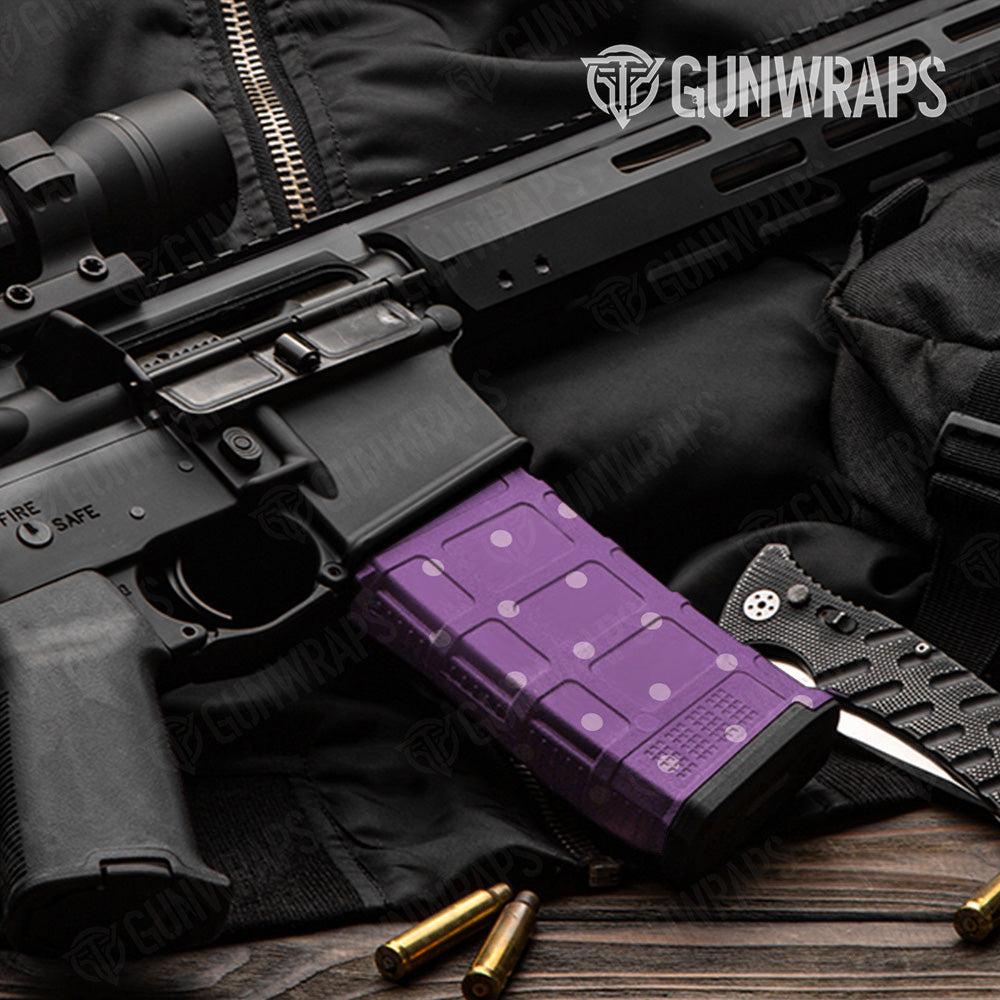 AR 15 Mag Dotted Lavender Gun Skin Pattern