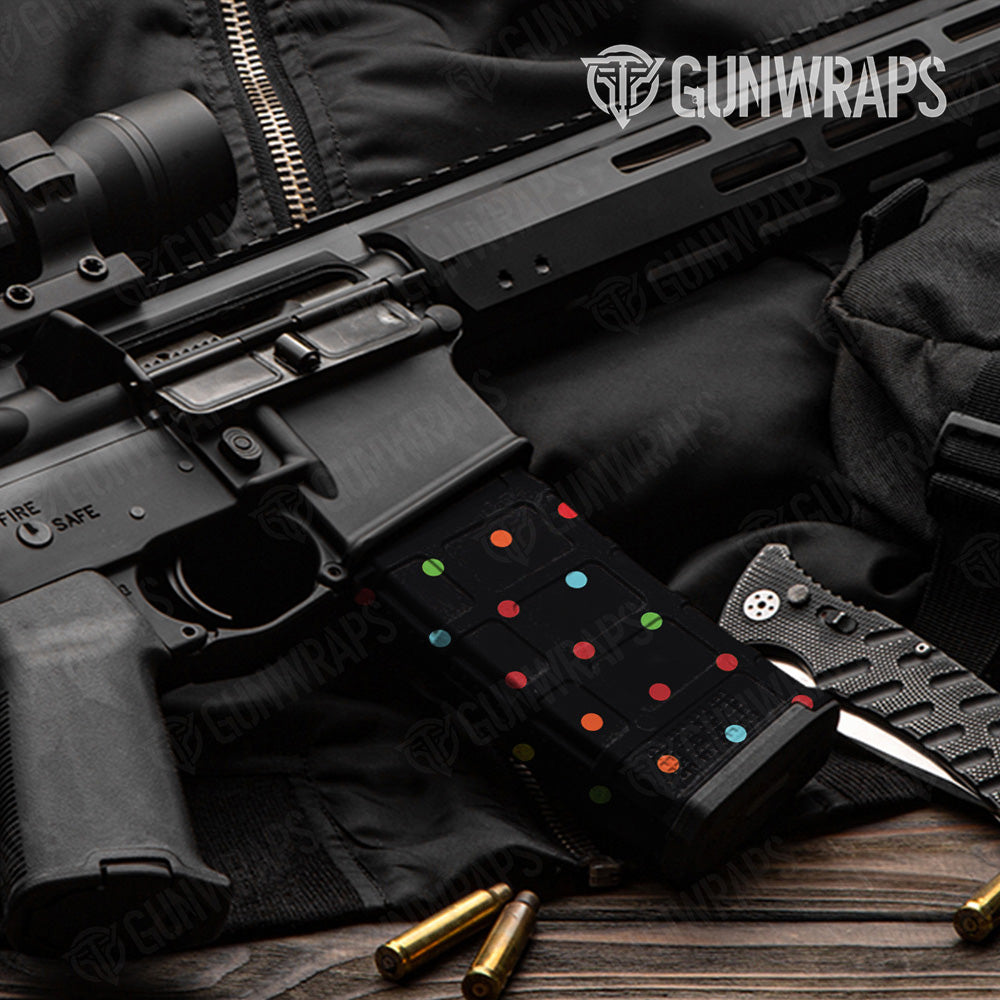 AR 15 Mag Dotted Multicolor Gun Skin Pattern