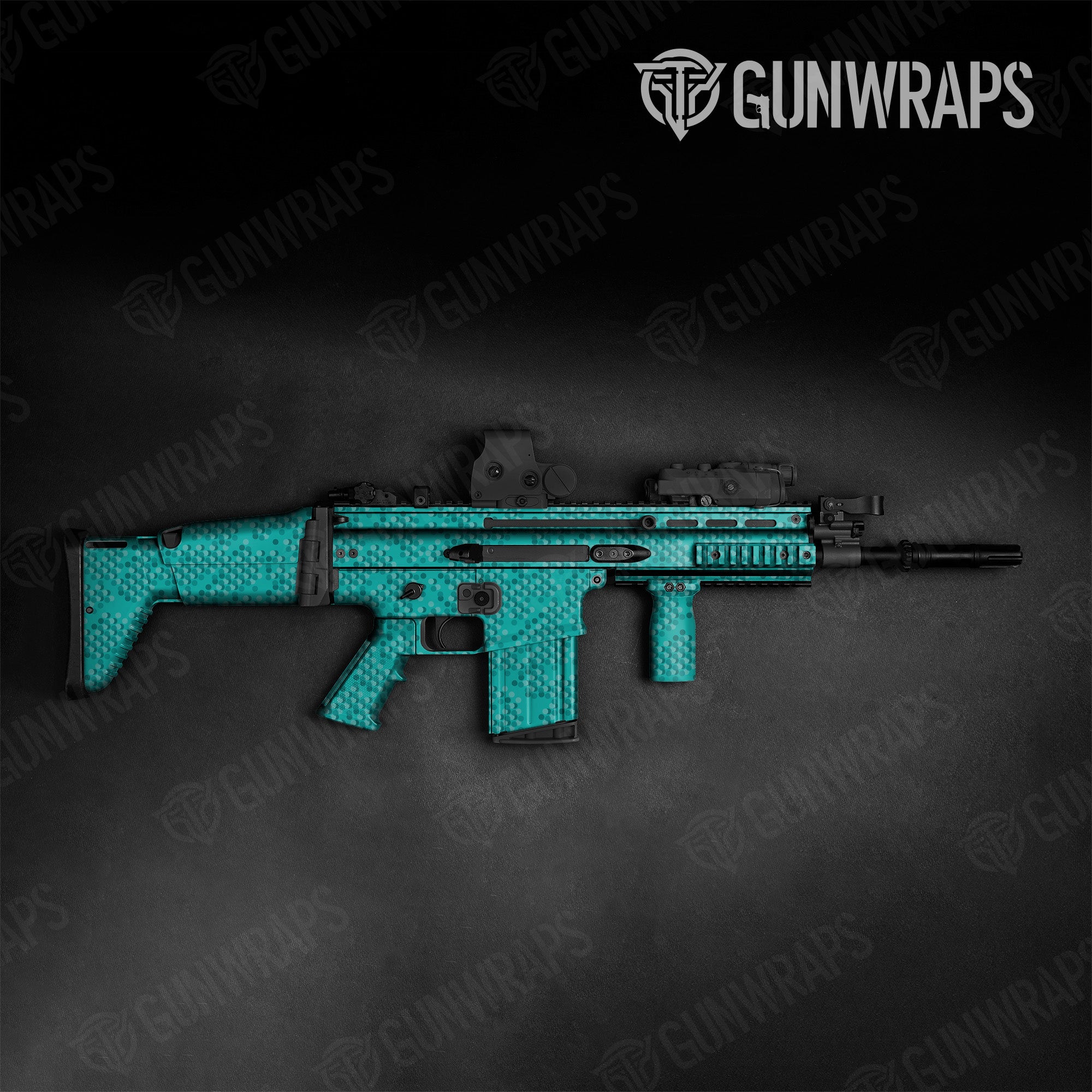 Tactical Eclipse Camo Elite Tiffany Blue Gun Skin Pattern