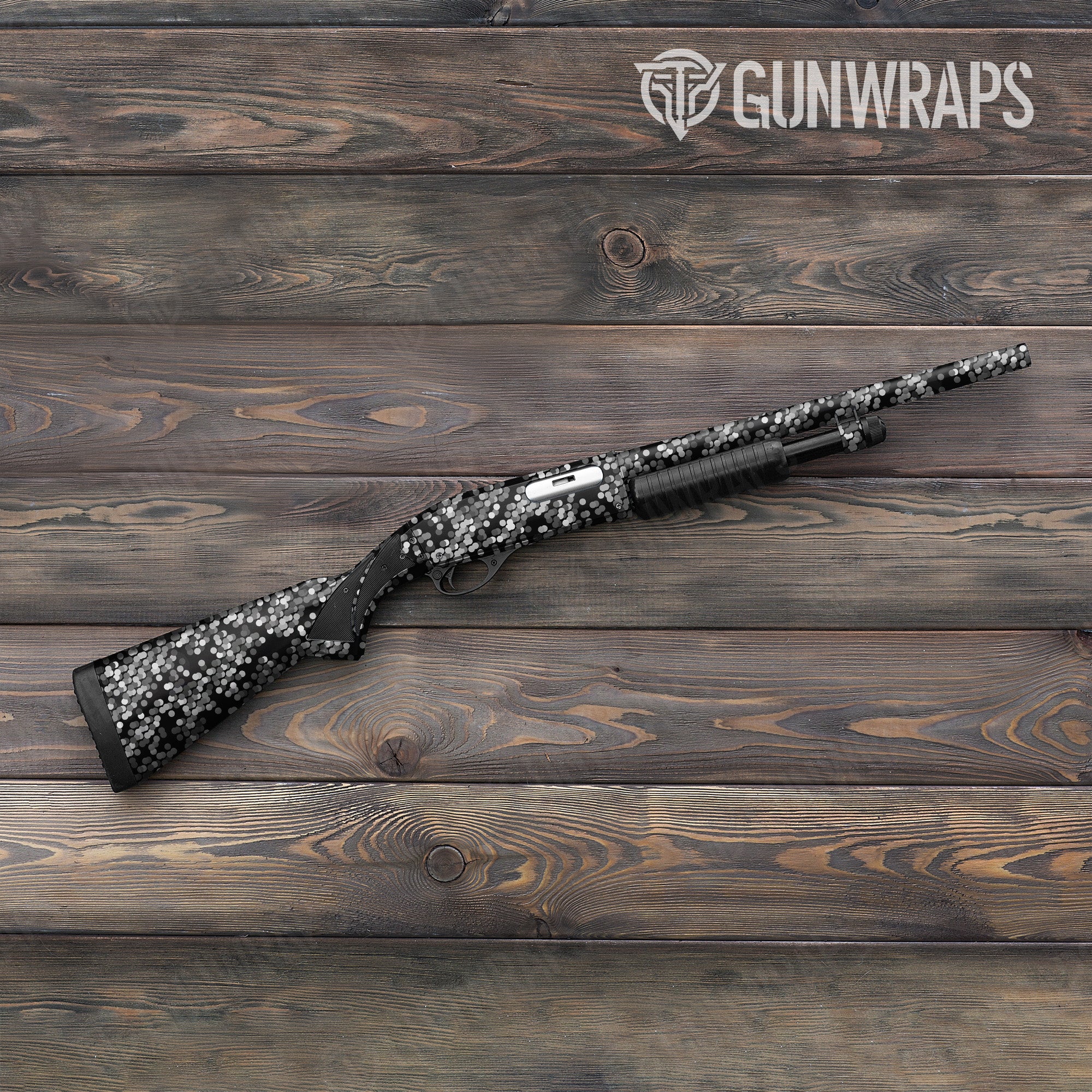 Shotgun Eclipse Camo Grayscale Gun Skin Pattern