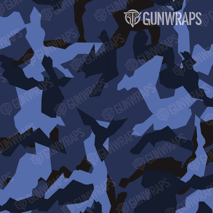 AR 15 Mag Erratic Blue Midnight Camo Gun Skin Pattern