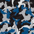 AR 15 Mag & Mag Well Erratic Blue Tiger Camo Gun Skin Pattern