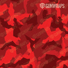 AR 15 Mag Well Erratic Elite Red Camo Gun Skin Pattern