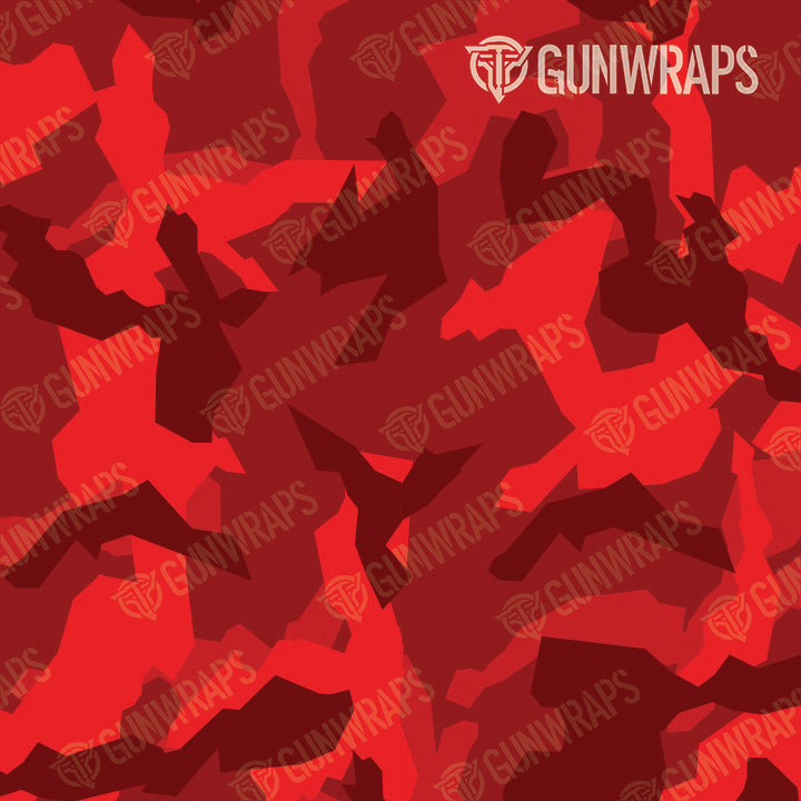 AR 15 Mag Well Erratic Elite Red Camo Gun Skin Pattern