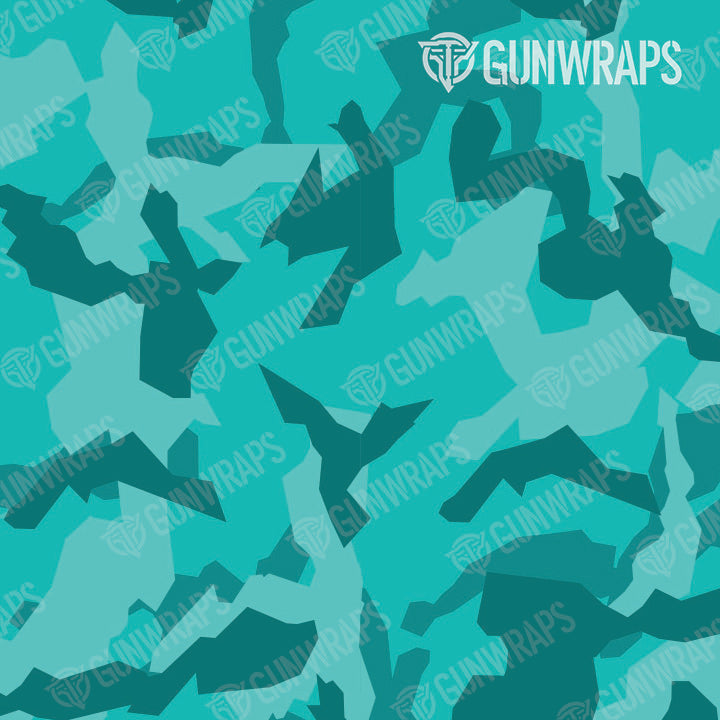 AR 15 Erratic Elite Tiffany Blue Camo Gun Skin Pattern