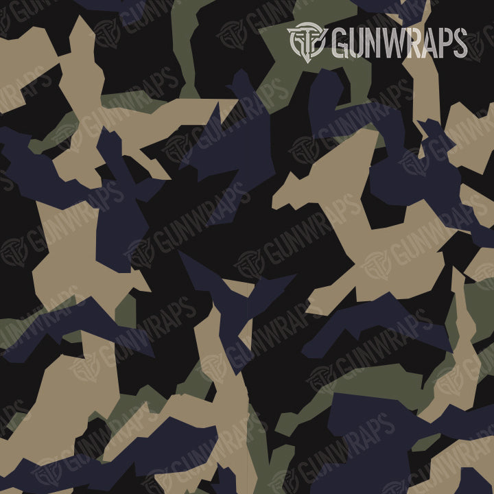 AR 15 Mag & Mag Well Erratic Militant Blue Camo Gun Skin Pattern