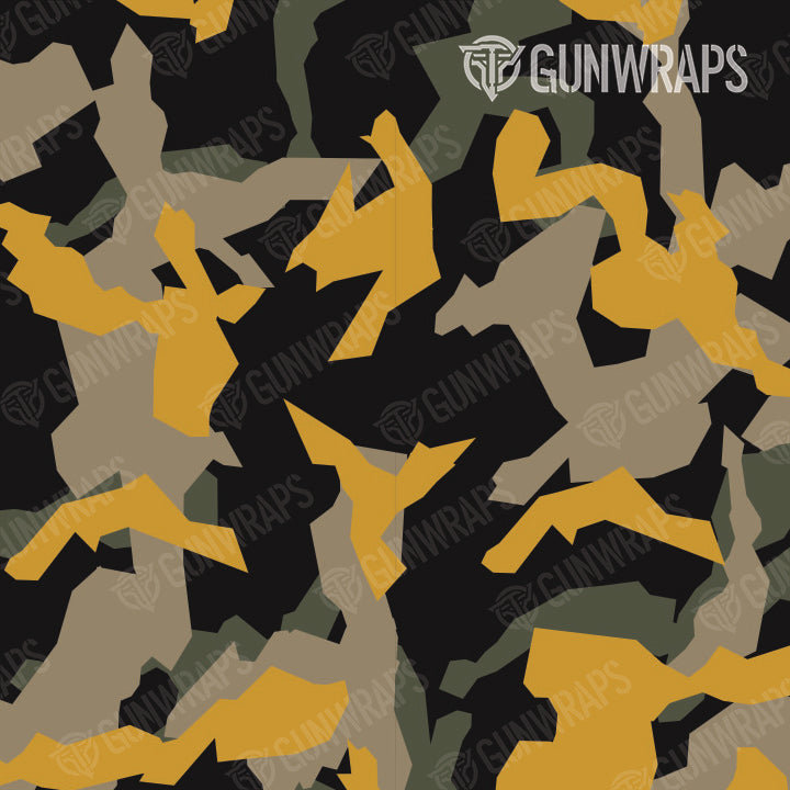 Pistol Slide Erratic Militant Yellow Camo Gun Skin Pattern