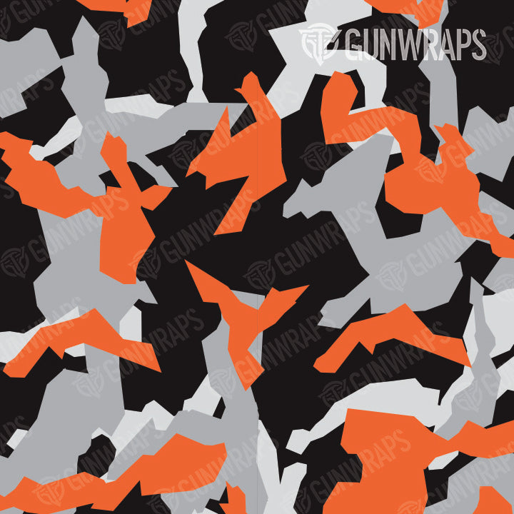 AR 15 Erratic Orange Tiger Camo Gun Skin Pattern