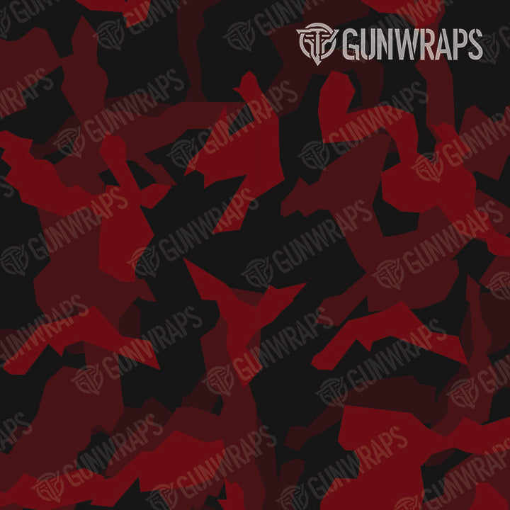 AR 15 Mag Well Erratic Vampire Red Camo Gun Skin Pattern