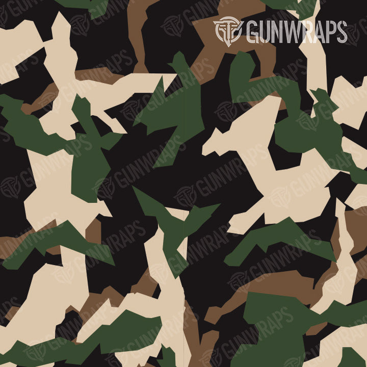 Pistol Slide Erratic Woodland Camo Gun Skin Pattern