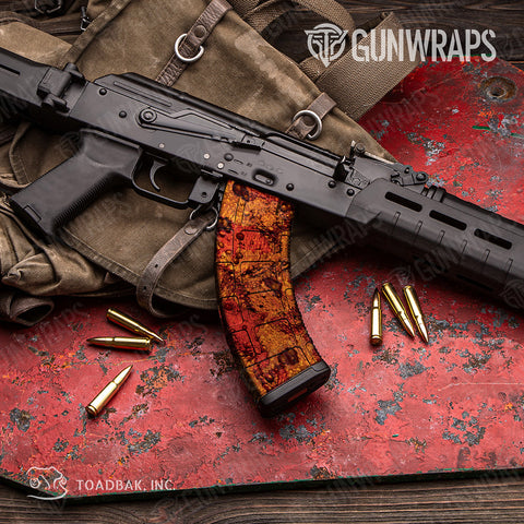 Red AK-47 Mag Gun Skin Vinyl Wraps